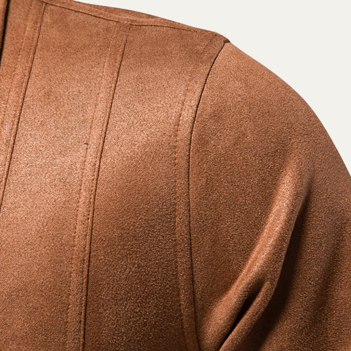 Voss | Men's Casual Zip Up Jacket Camel Wool Blend