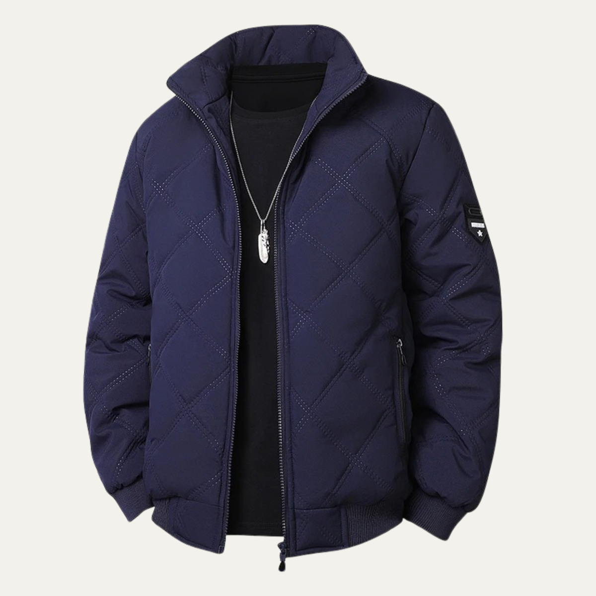 Callum | Men's Quilted Puffer Jacket Sage Green
