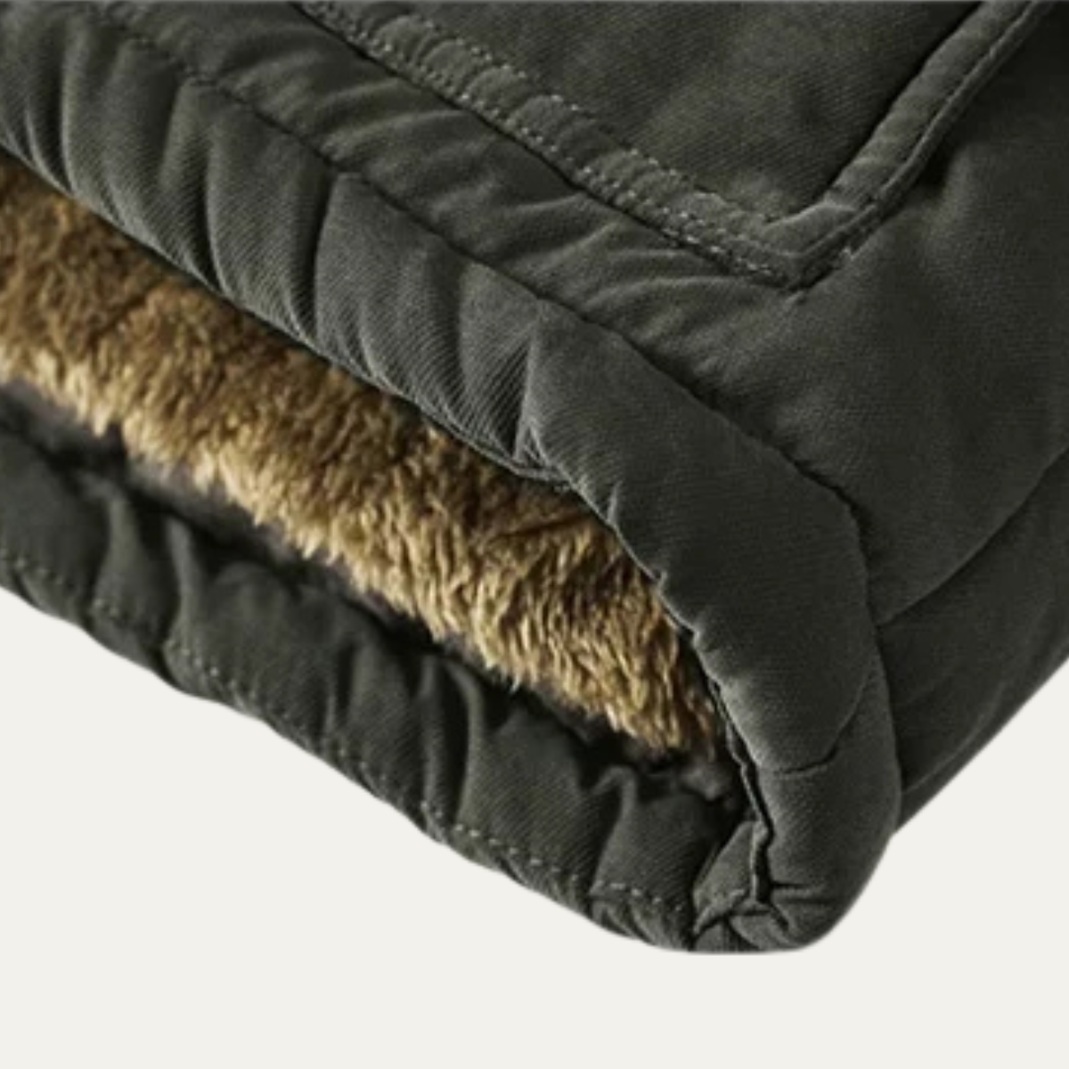 Jasper | Men's Hooded Puffer Coat Olive Green Warm Winter