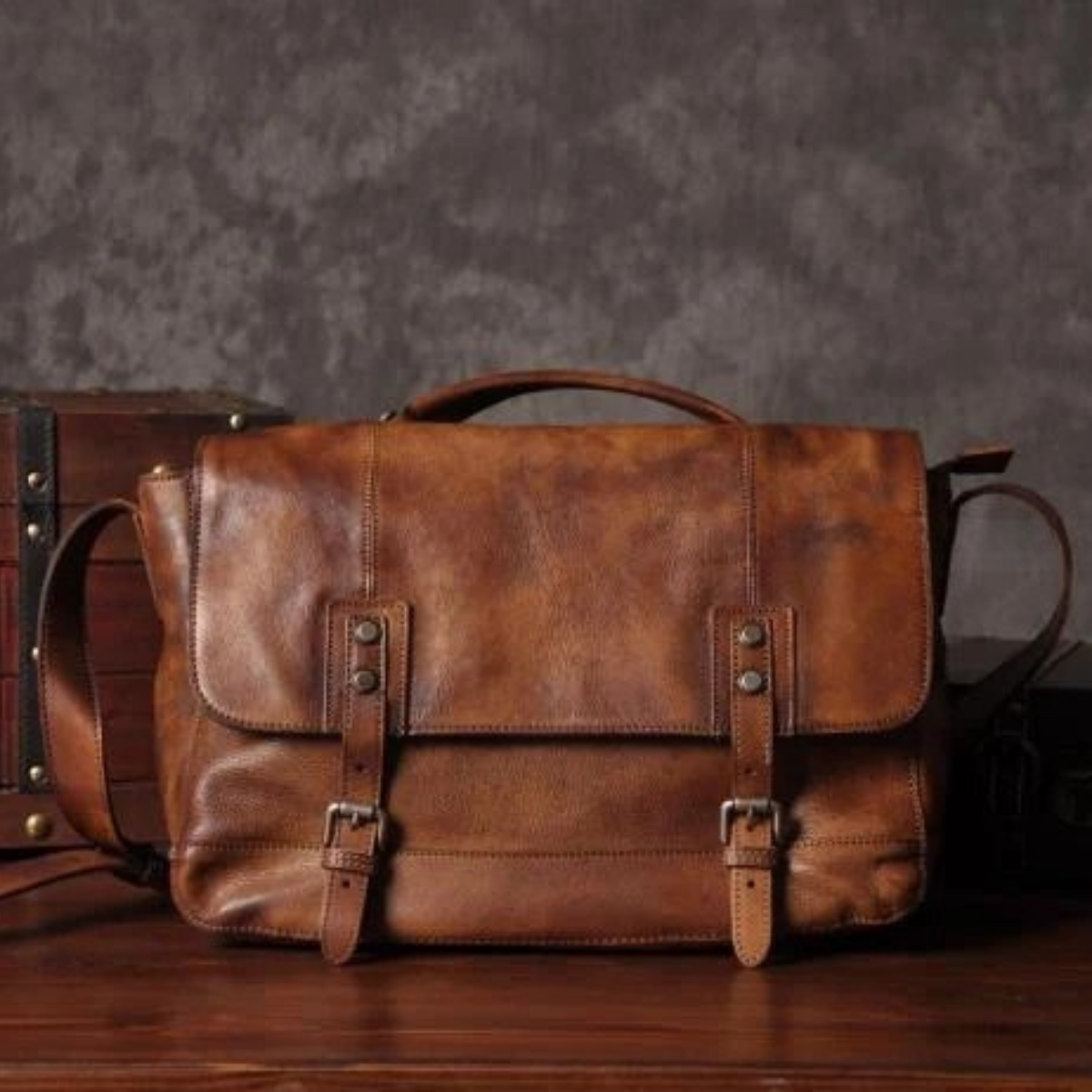 Dama Washington Cahors vintage leather crossbody bag - view 6