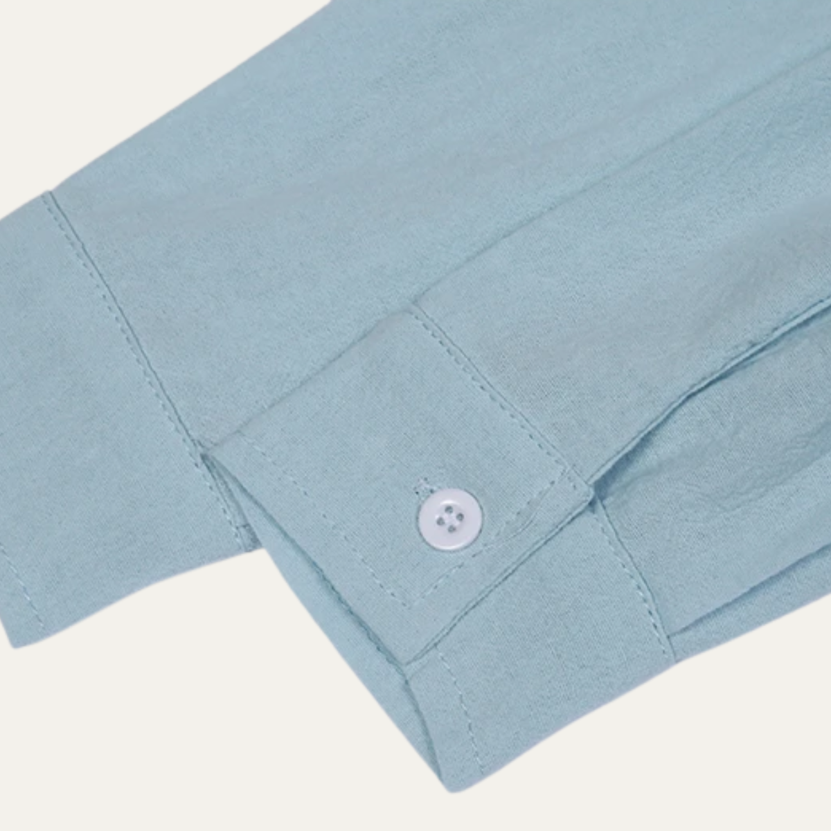 Callum | Men's Linen Cotton Button Up Shirt Light Blue