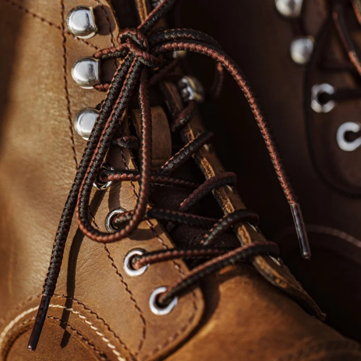 Beau | Men's Lace Up Work Boots Brown Leather