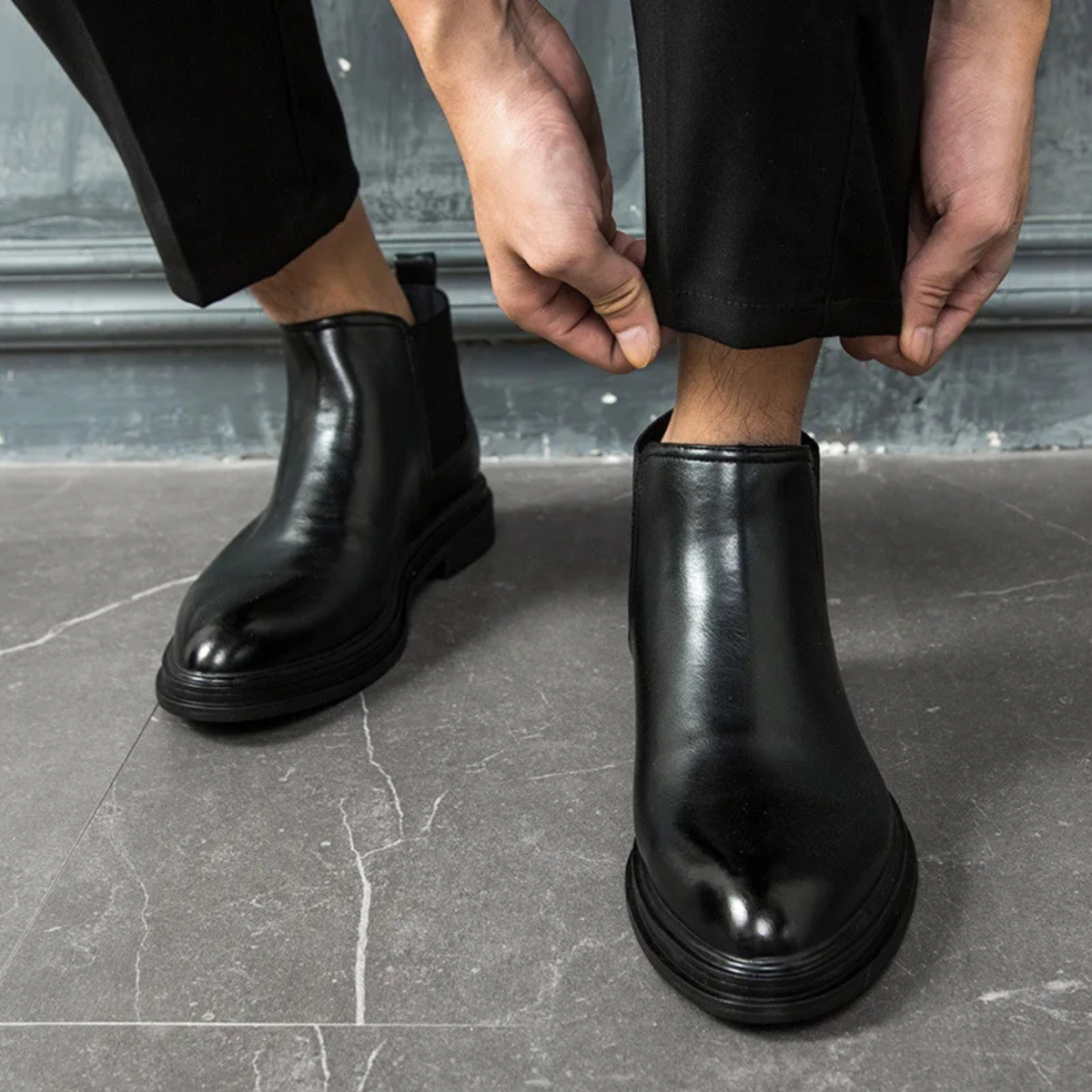Wyatt | Men's Chelsea Leather Boots Brown