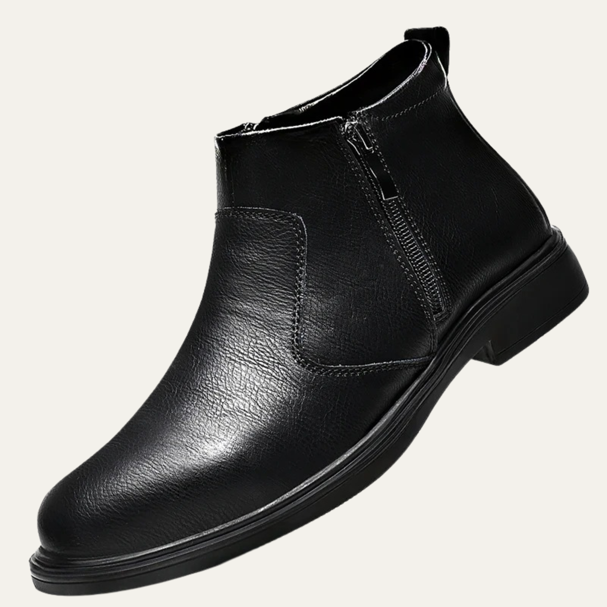 Kael | Men's Leather Chelsea Boots Brown Side Zip
