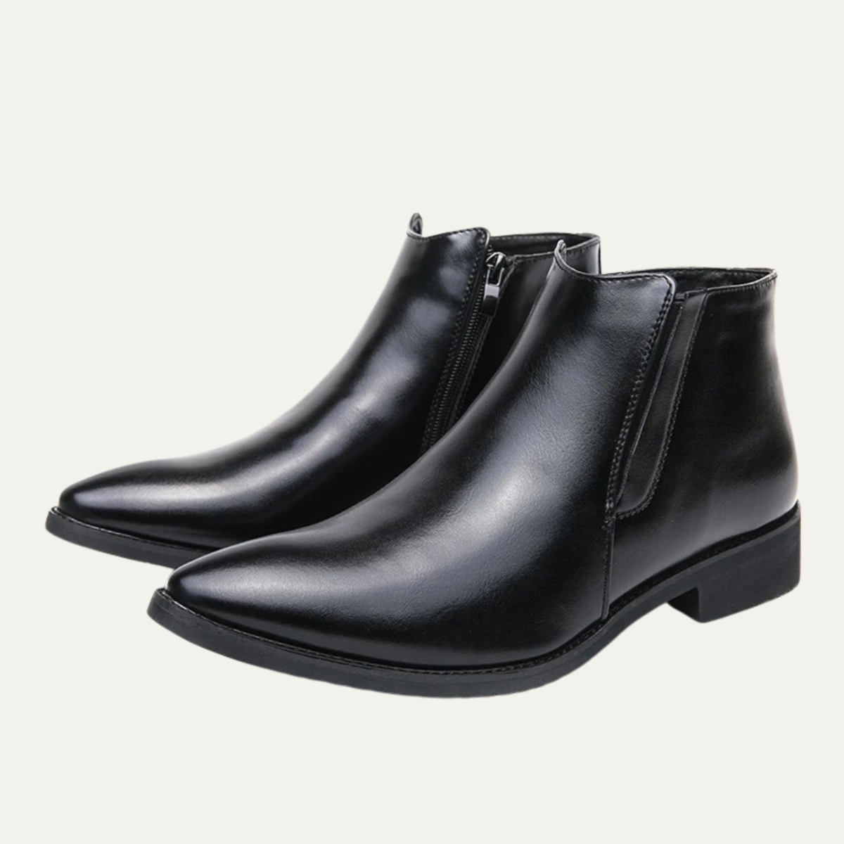 Ash | Men's Black Leather Chelsea Boots Slip On