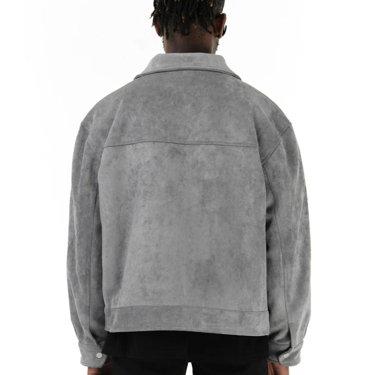 Axel | Men's Casual Suede Utility Jacket Black