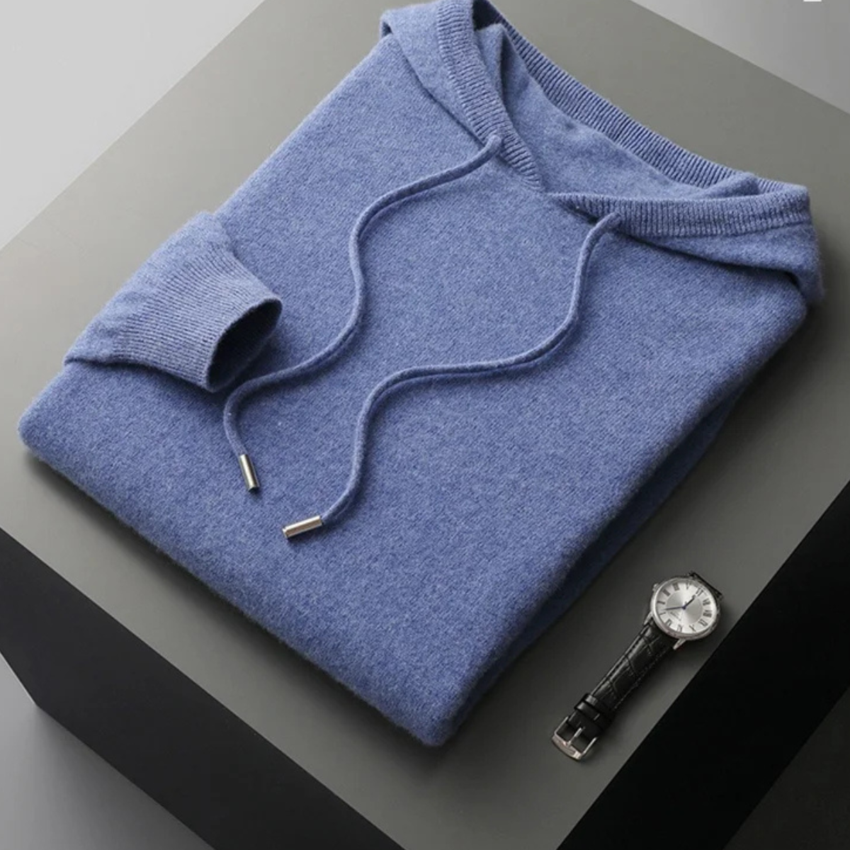 Ada | Men's Crew Neck Sweater Light Blue Knit