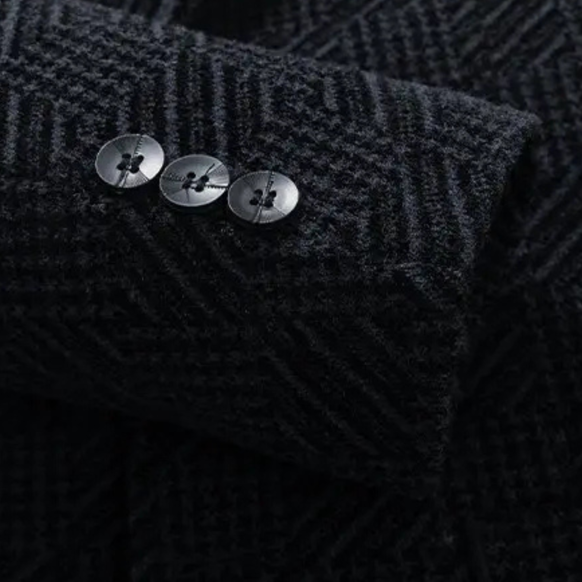 Axel | Men's Textured Blazer Charcoal Gray Fleece Lined