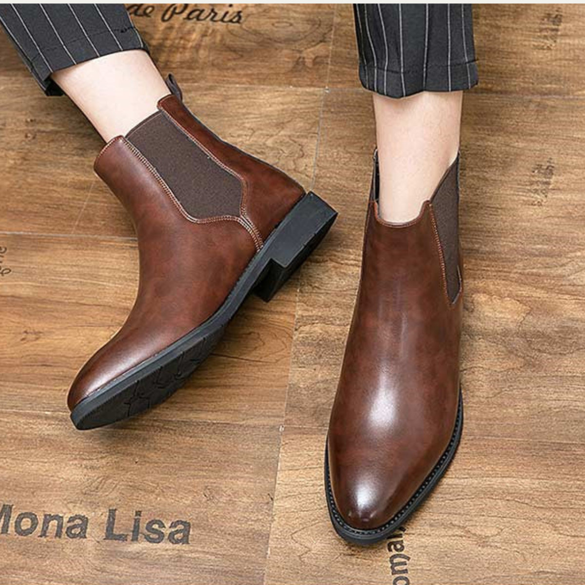 Beau | Men's Chelsea Boots Brown Leather Smart Casual