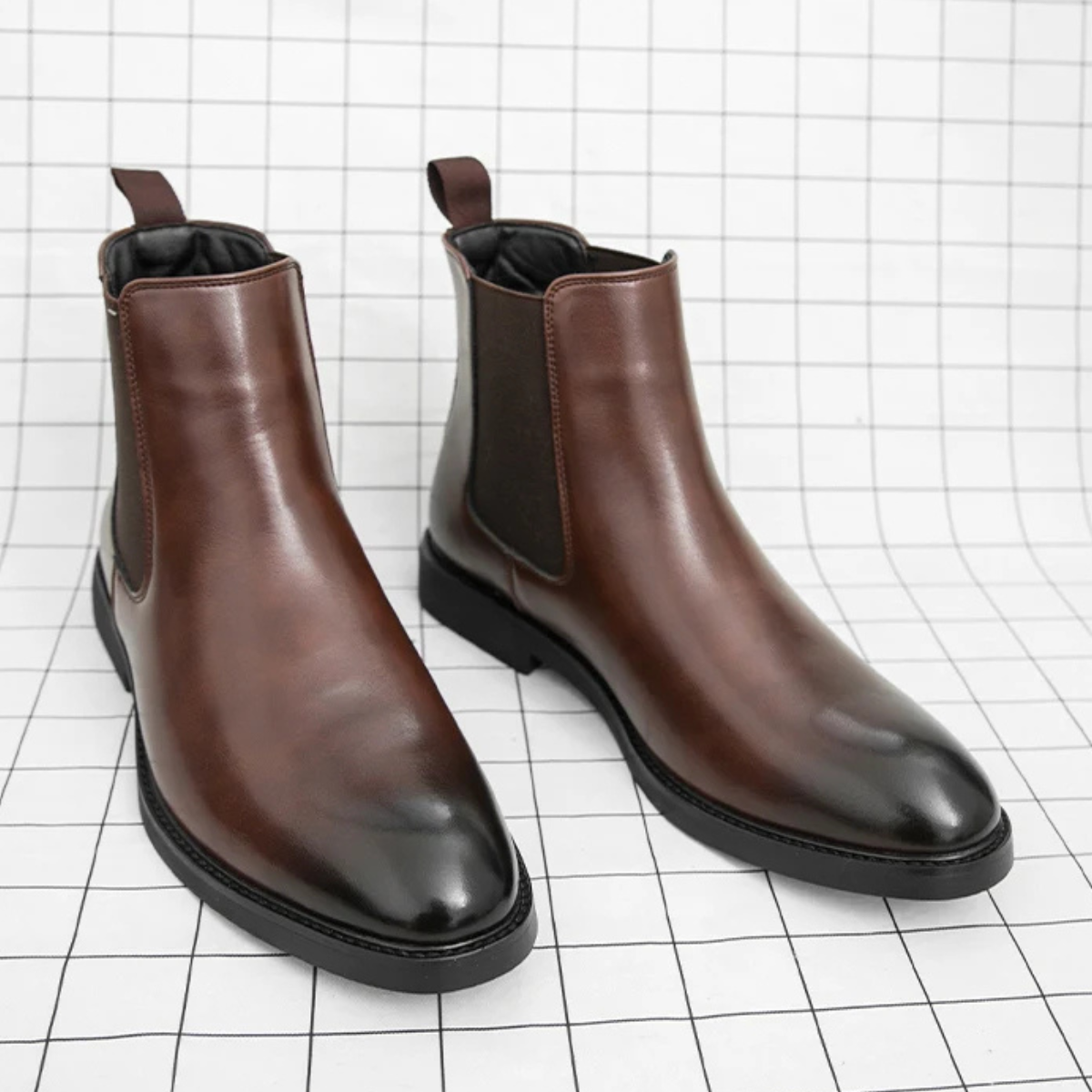 Beau | Men's Chelsea Ankle Boots Black Leather