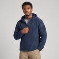 Dama Washington Vance men's fleece jacket navy hooded tactical - model front view
