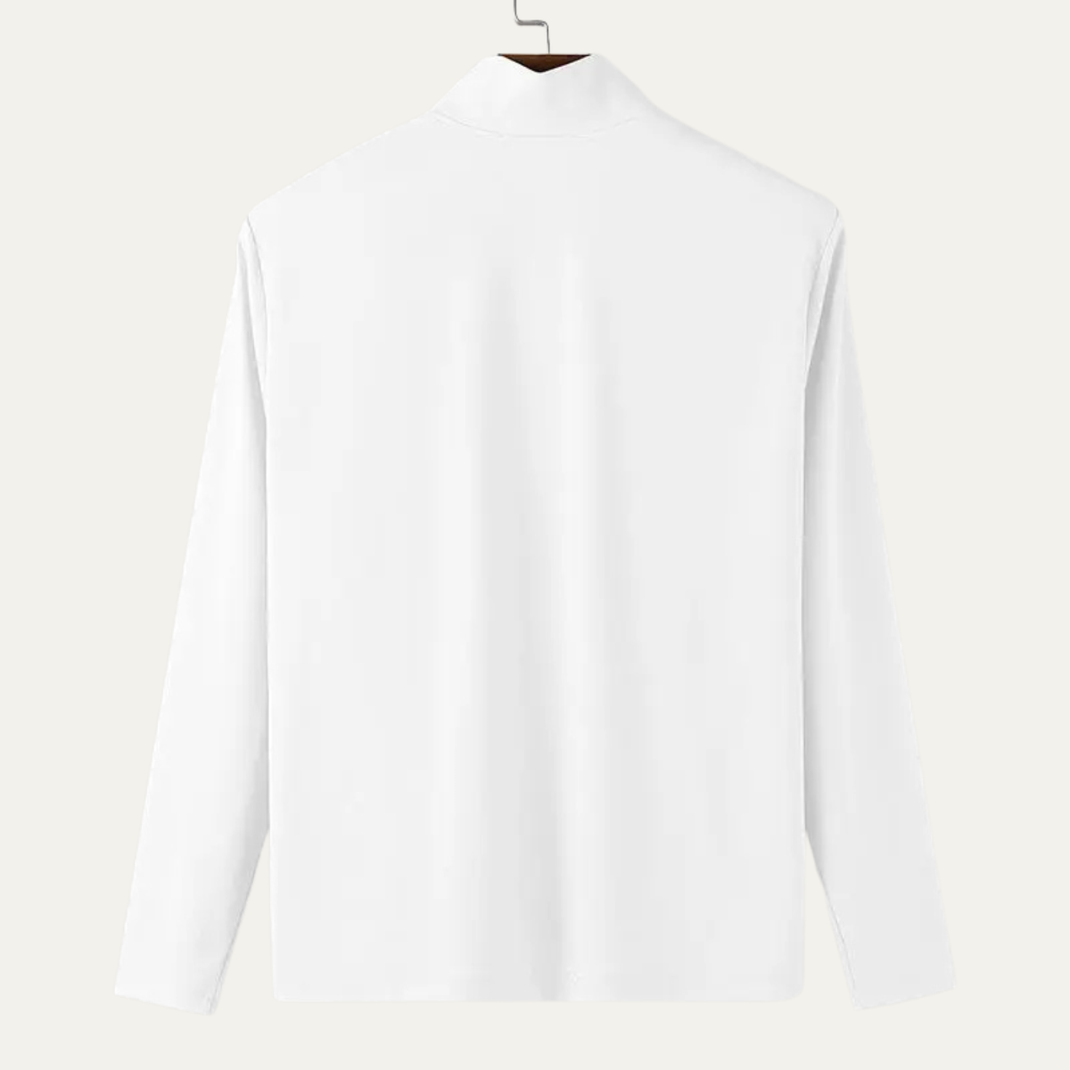 Reid | Men's Casual Zip Up Mock Neck Shirt White