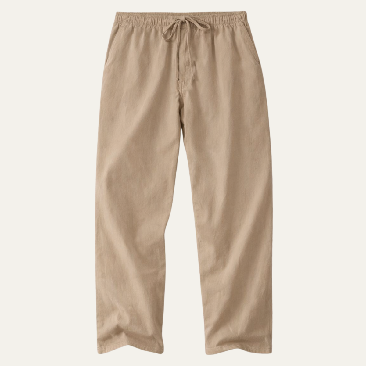 Lars | Men's Linen Wide Leg Pants Beige
