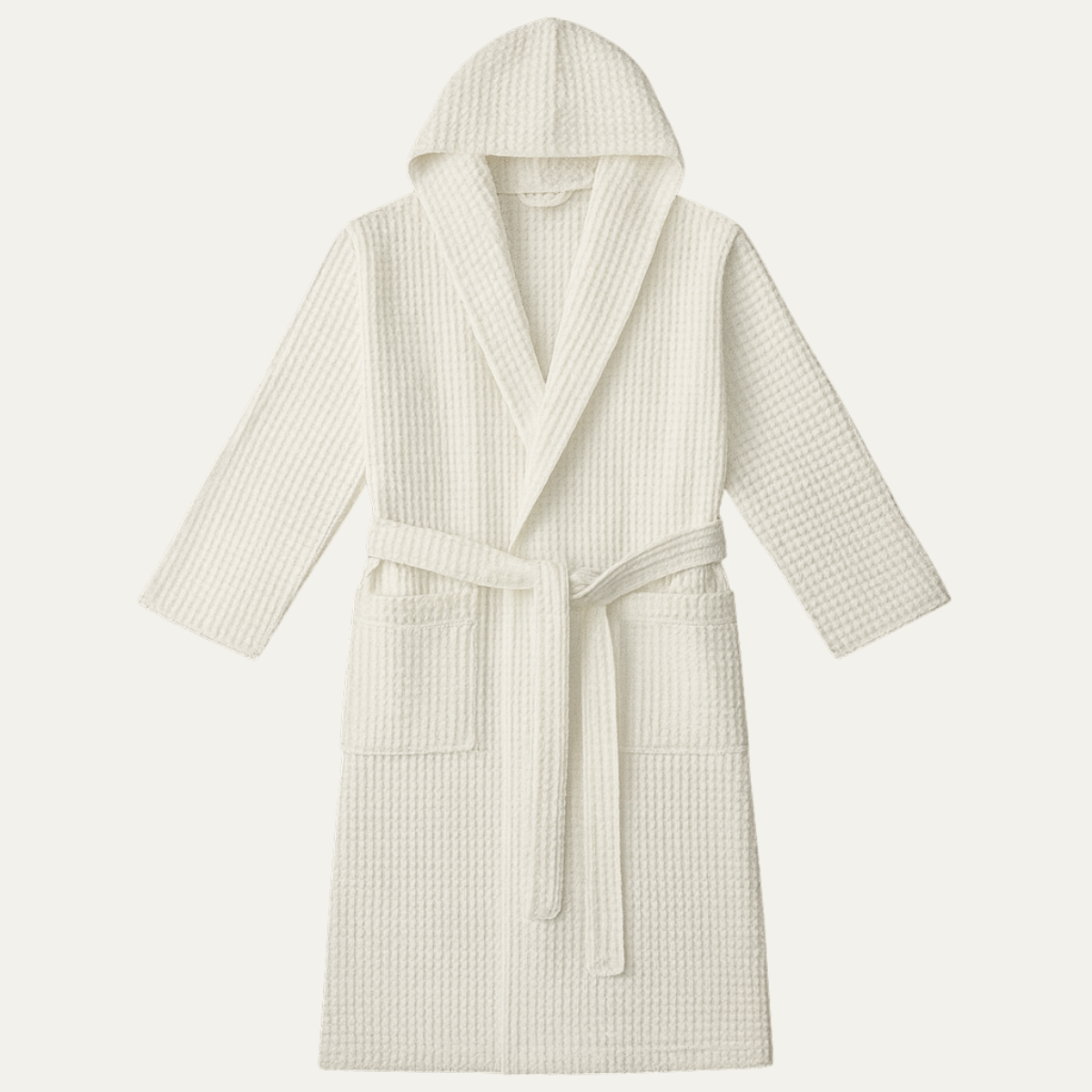 Bram | Men's Robe Cotton Waffle Gold Lightweight Spa Belt
