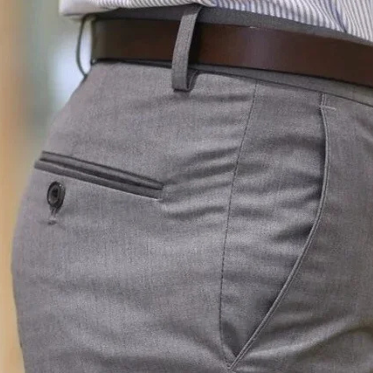Jasper | Men's Slim Fit Dress Pants Gray Wrinkle Resistant