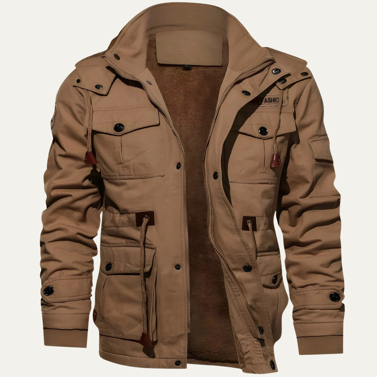 Jasper | Men's Tactical Military Jacket Beige Waterproof Multiple Pockets