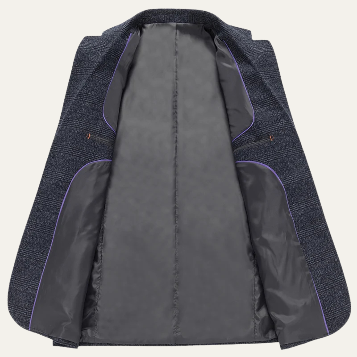 Rhys | Men's Check Blazer Gray Wool Tailored