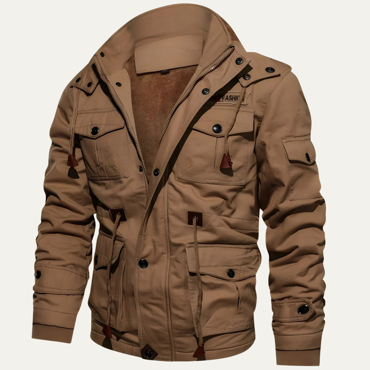 Jasper | Men's Tactical Military Jacket Beige Waterproof Multiple Pockets