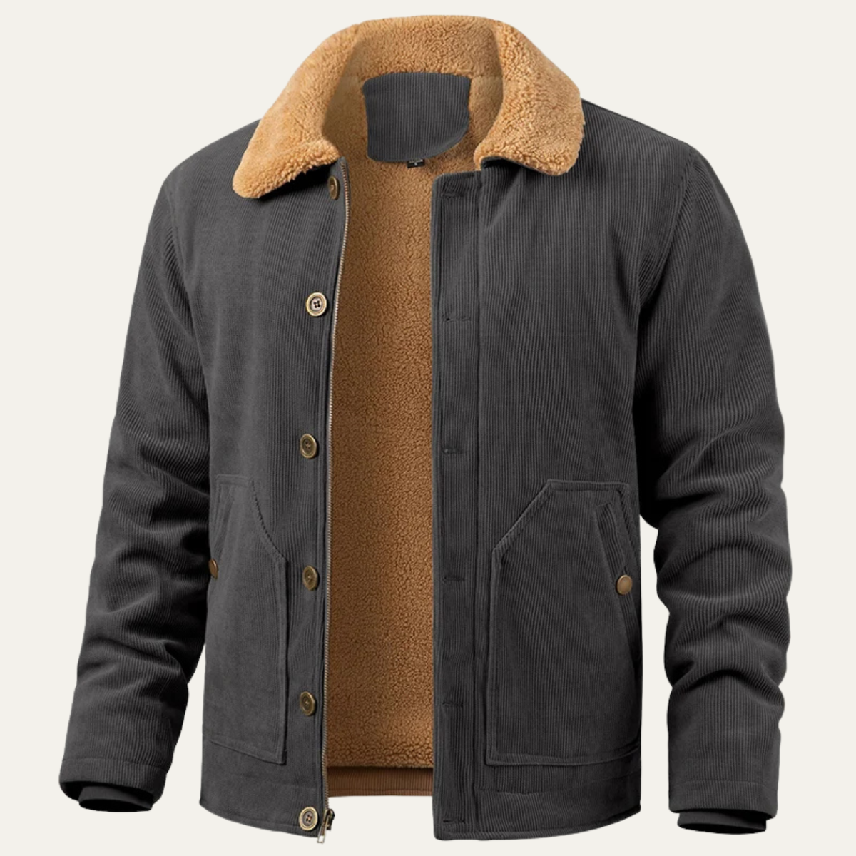 Wade | Men's Sherpa Corduroy Jacket Sage Green