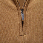Dama Washington Beau men's casual half zip polo shirt camel - view 9