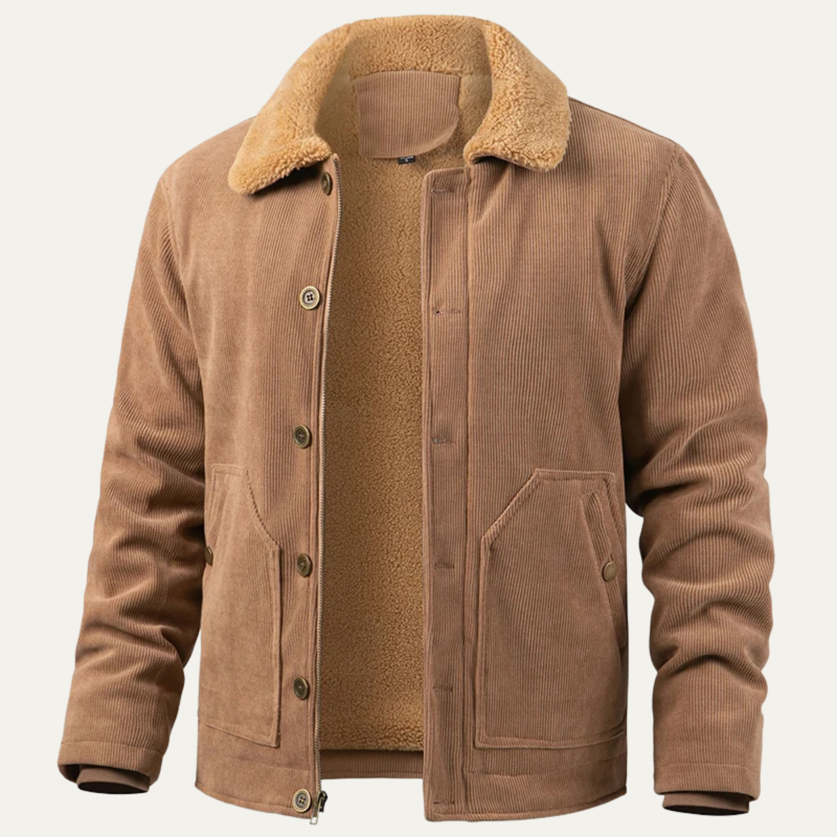 Wade | Men's Sherpa Corduroy Jacket Sage Green