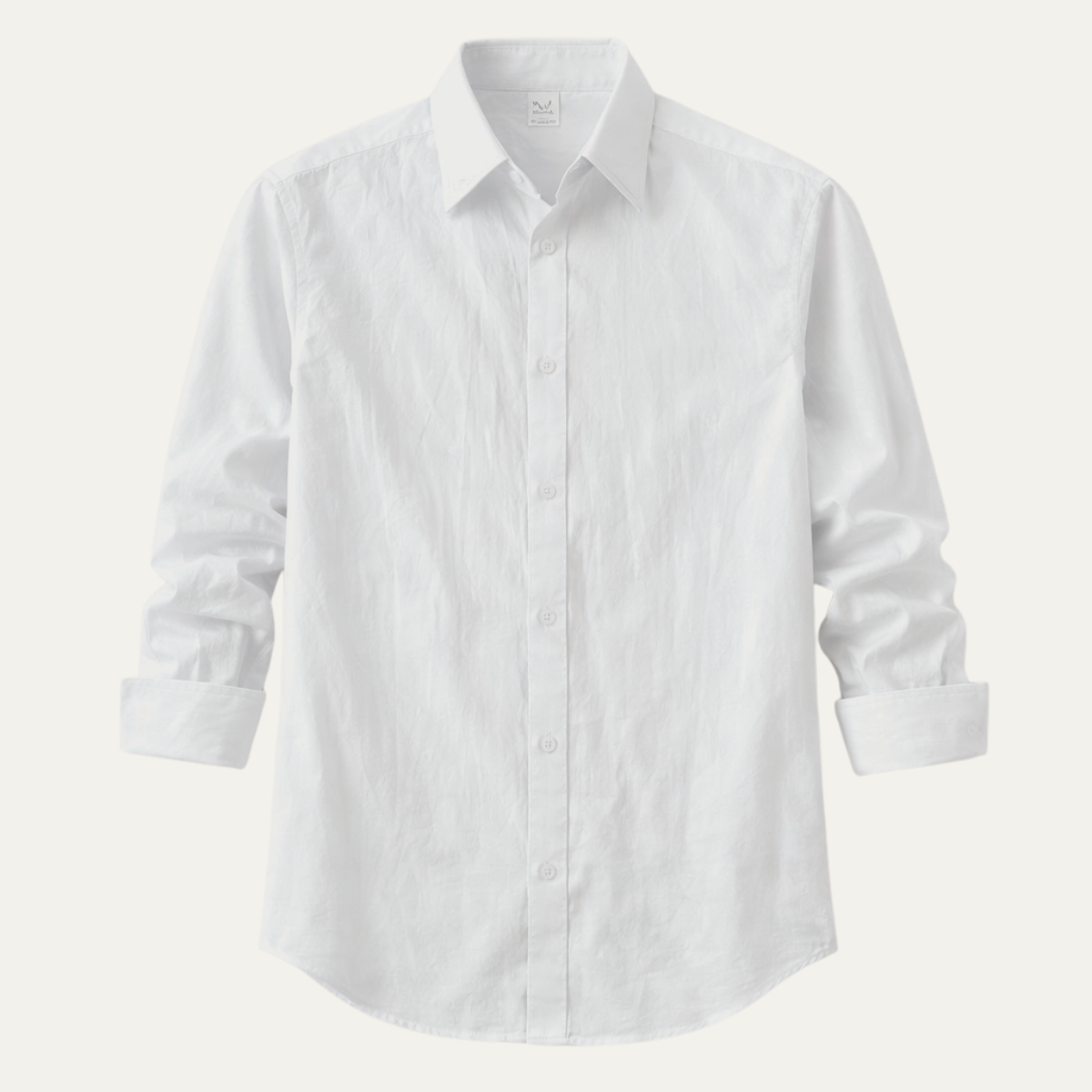 Callum | Men's Dress Shirt White Long Sleeve Button Up