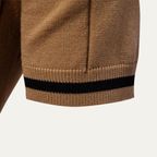 Dama Washington Beau men's casual half zip polo shirt camel - view 14