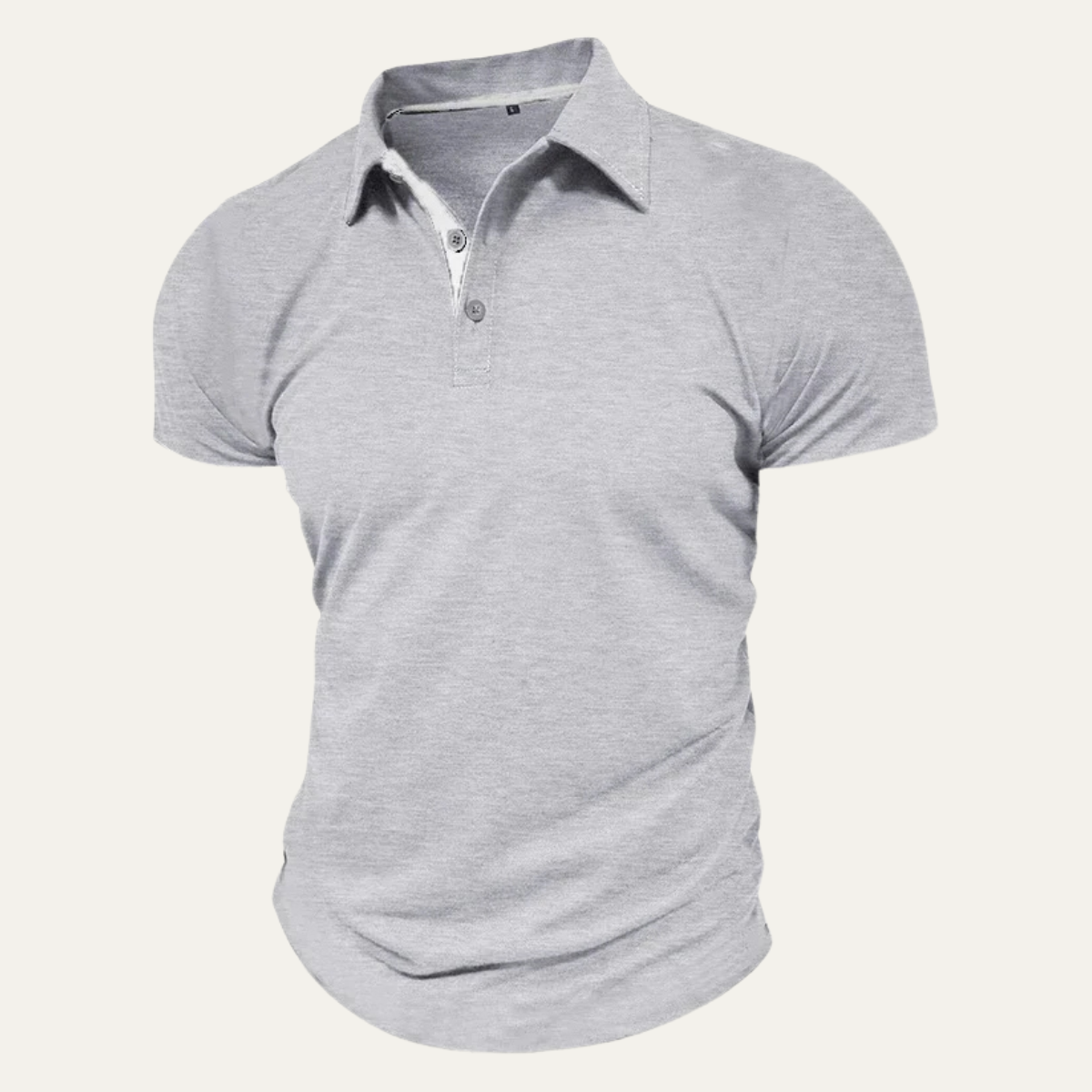 Beau | Men's Polo Shirt Light Gray Short Sleeve