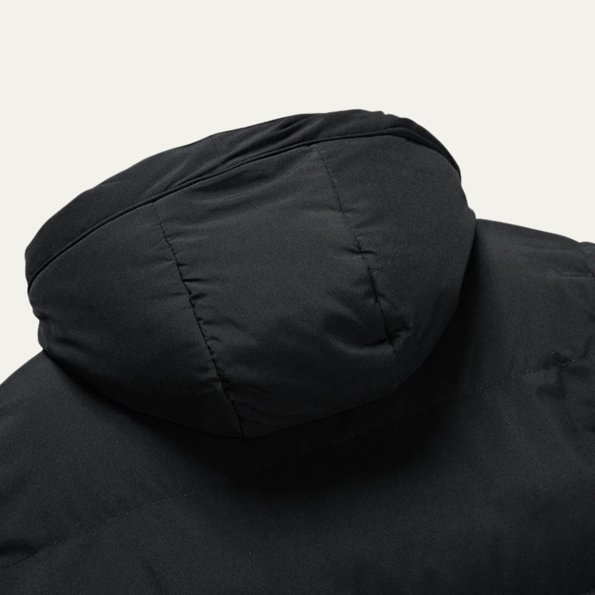 Axel | Men's Long Puffer Jacket Black Hooded Winter Coat