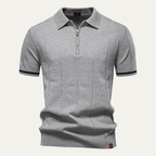 Dama Washington Beau men's casual half zip polo shirt camel - view 3