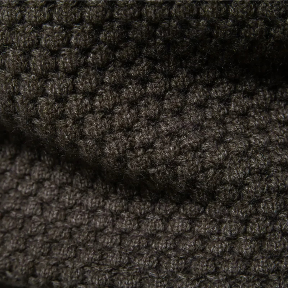 Ashton | Men's Crew Neck Cable Knit Sweater Charcoal