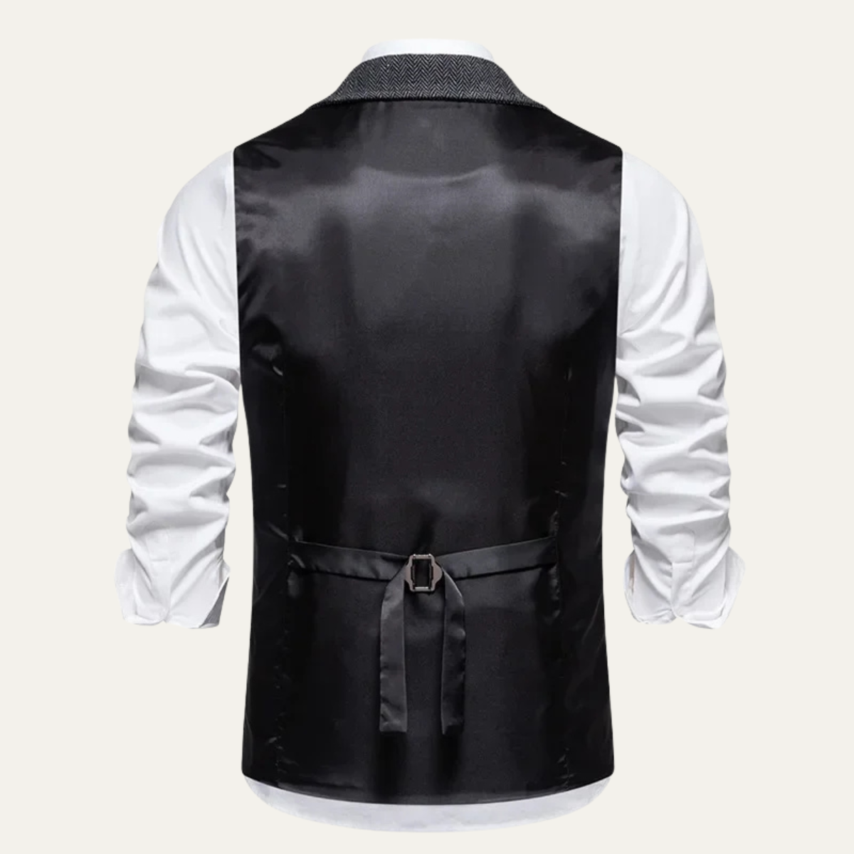 Knox | Men's Suit Vest Gray Double Breasted With Chain