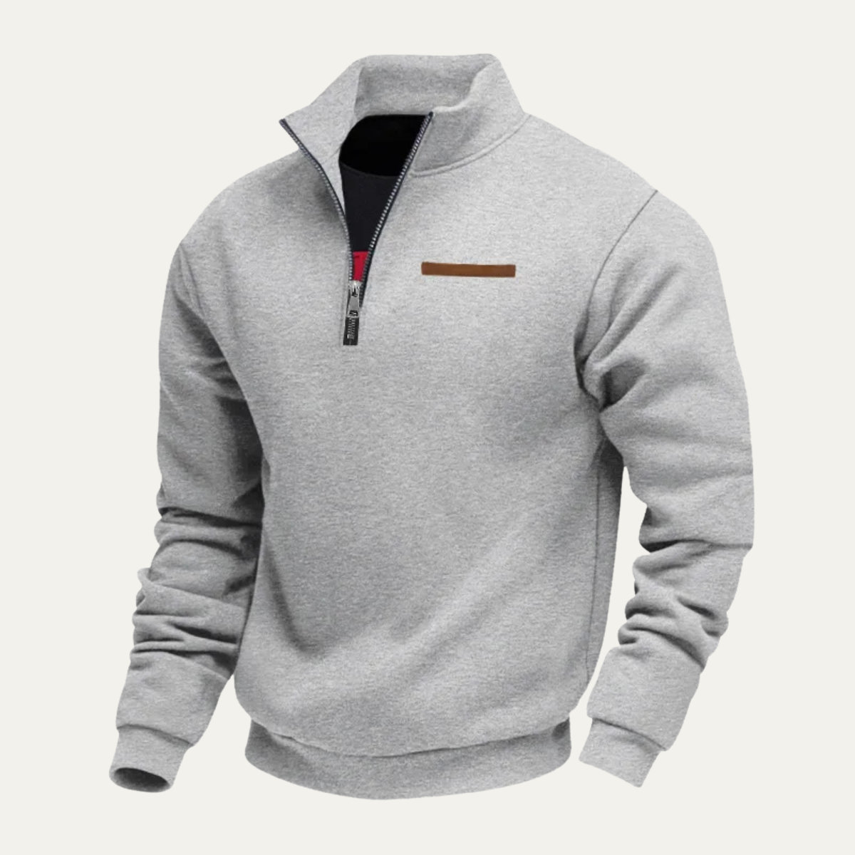 Axel | Men's Quarter Zip Sweater Black Fleece