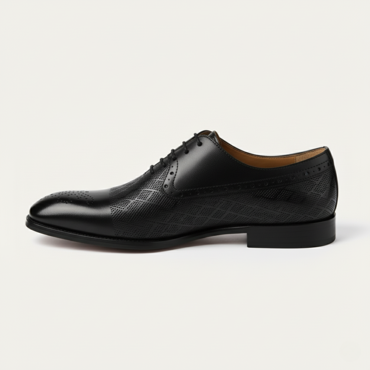 Rowan | Men's Black Leather Oxford Dress Shoe Lace Up