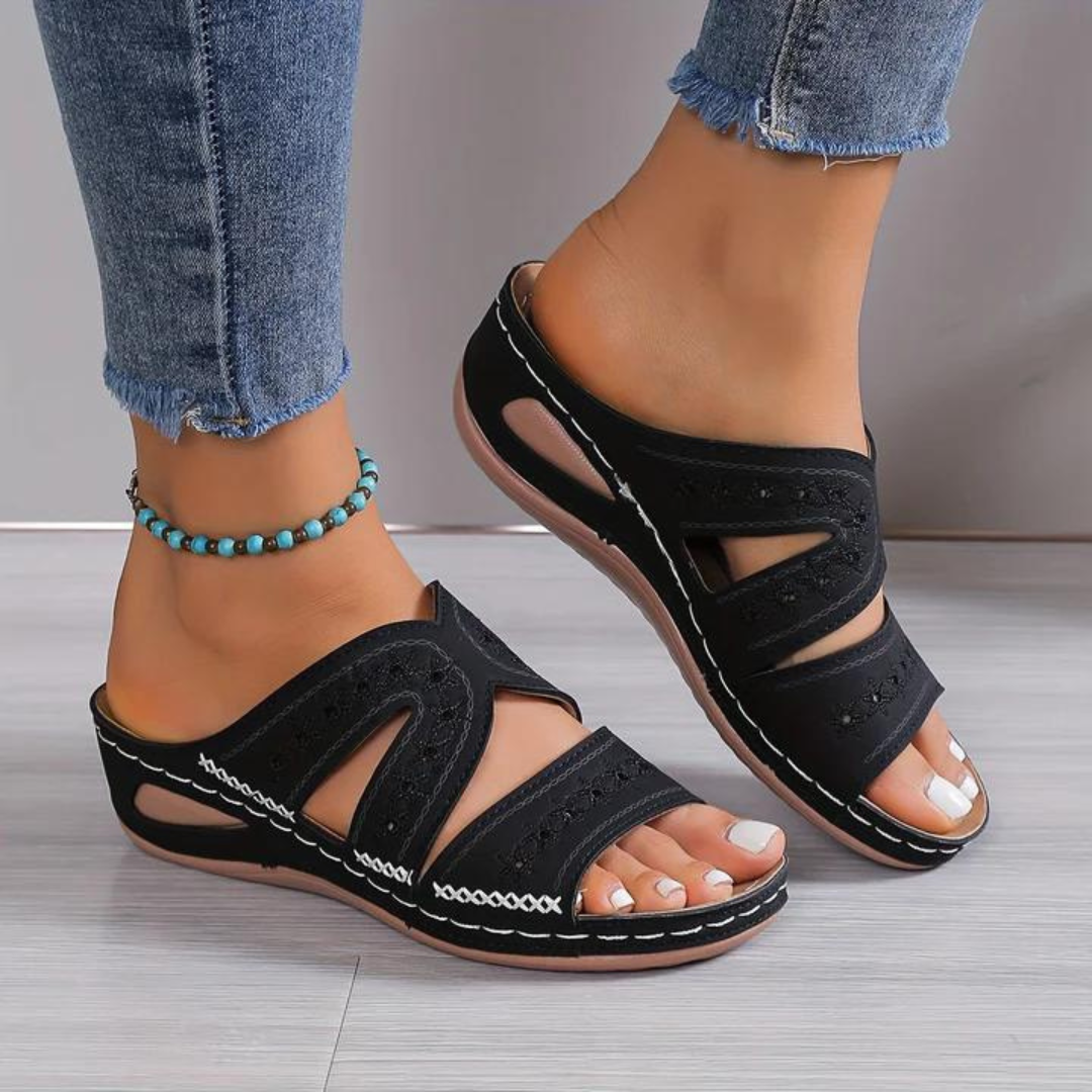 Thea | Women's Comfort Sandals Orthopedic Support Navy