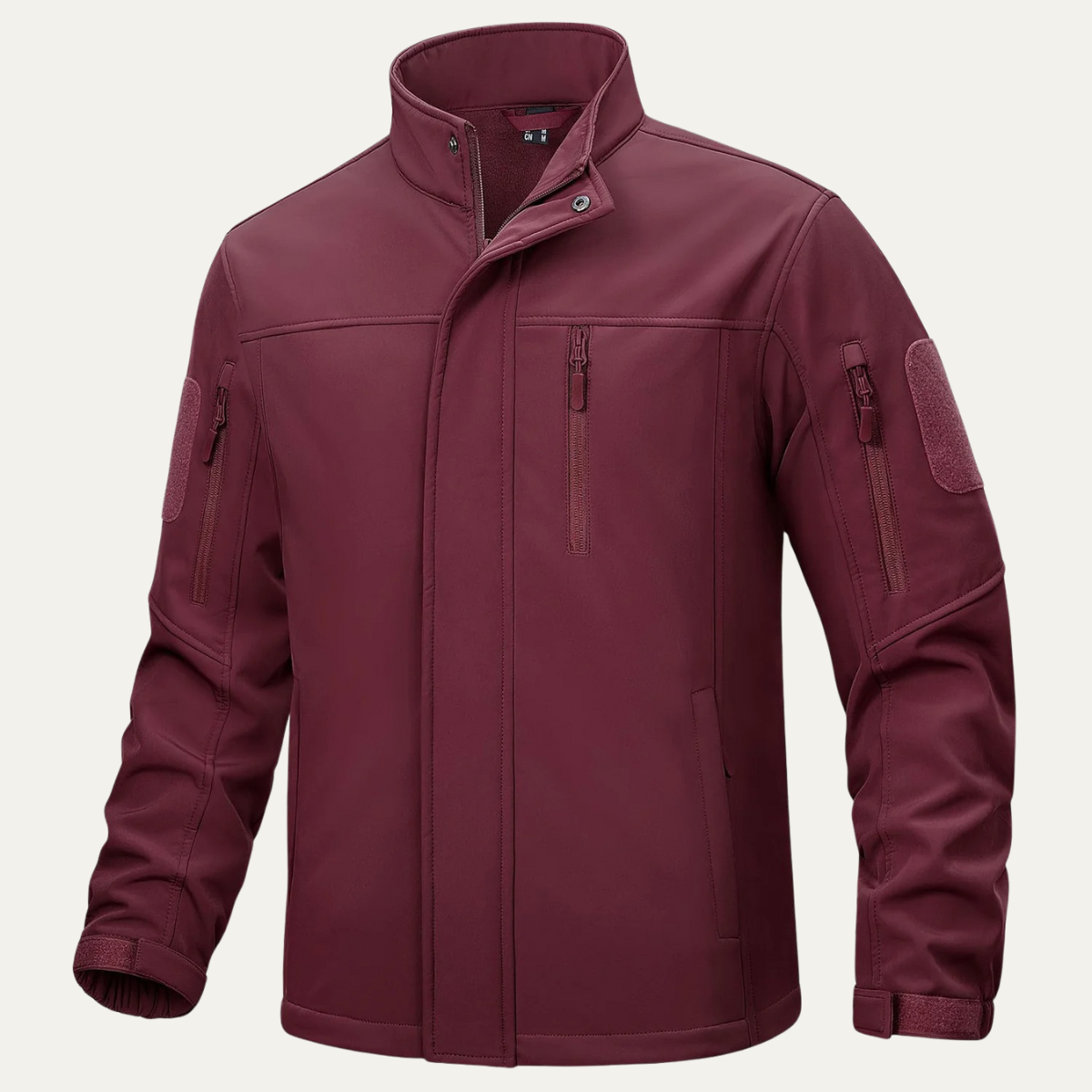 Rhys | Men's Lightweight Utility Jacket Black With Fleece Lined Collar