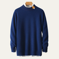 Dama Washington Mia men's crew neck sweater navy blue long sleeve - front view