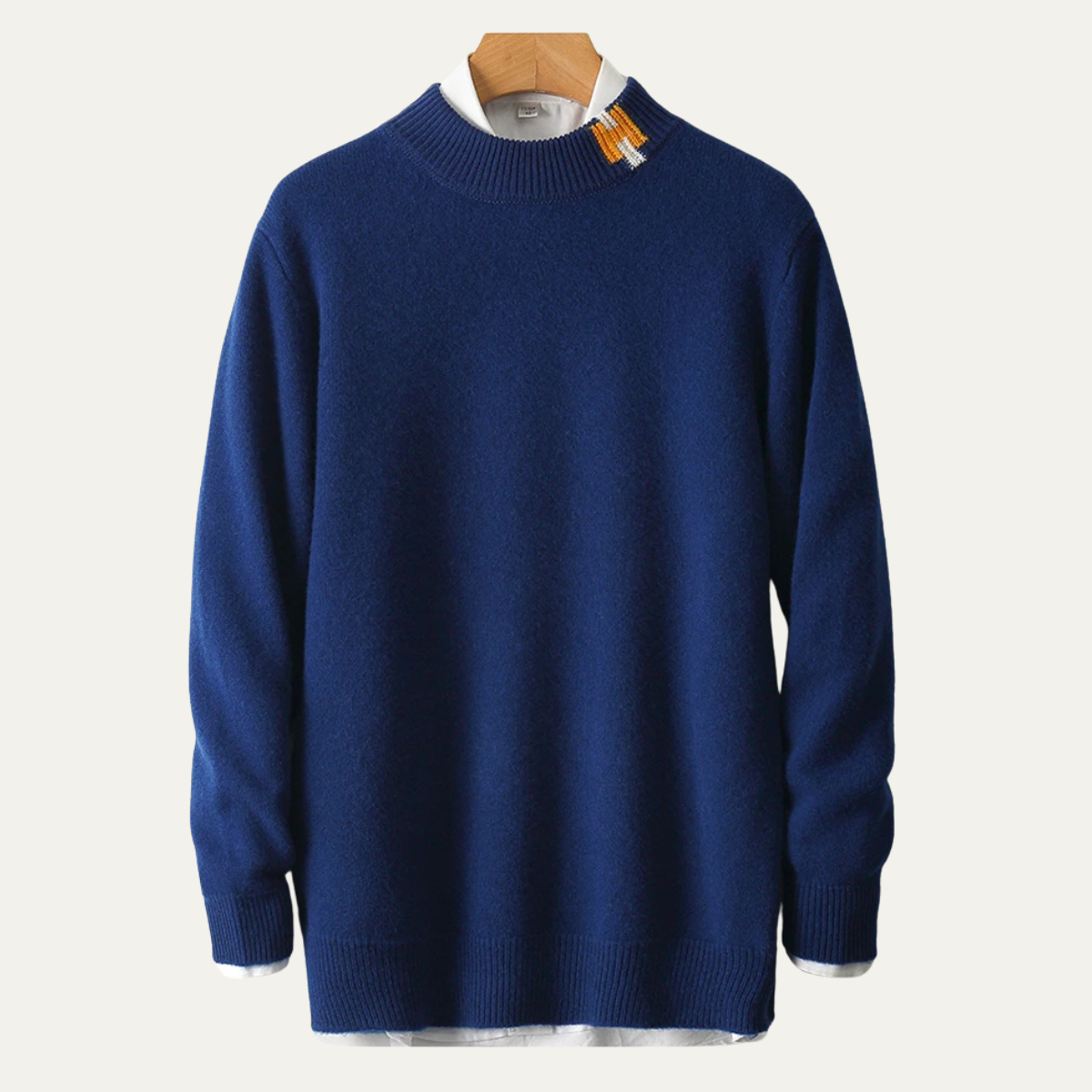 Mia | Men's Crew Neck Sweater Navy Blue Long Sleeve