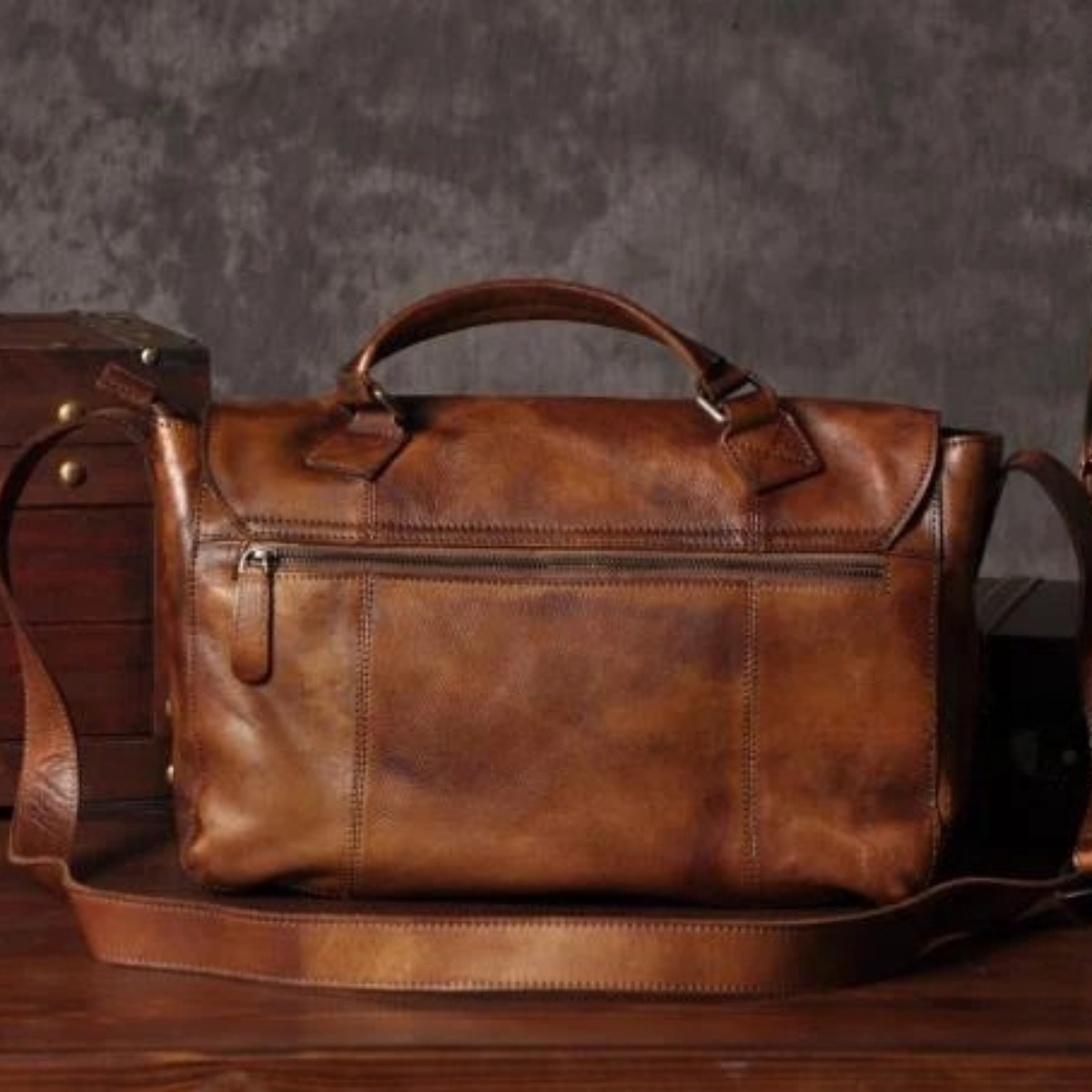 Dama Washington Cahors vintage leather crossbody bag - view 7