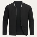 Dama Washington Nina men's quilted jacket black zip up - front view