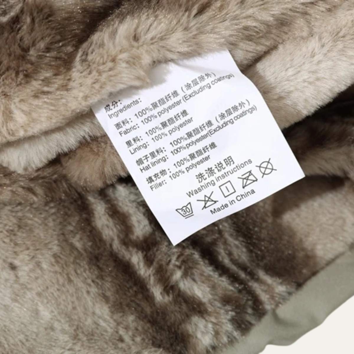 Axel | Men's Quilted Puffer Jacket Cream Sherpa Collar