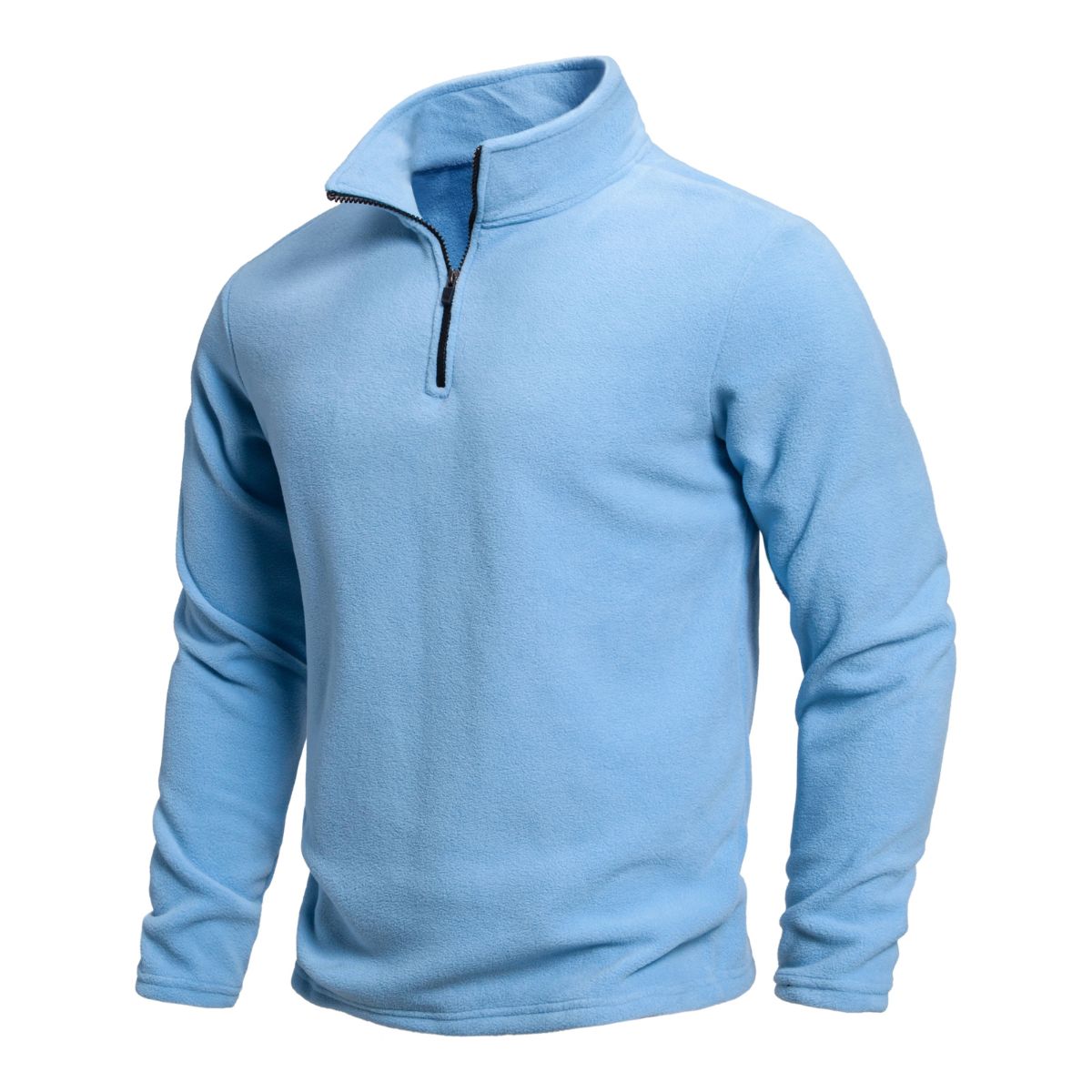 Bram | Men's Quarter Zip Sweater Green Fleece