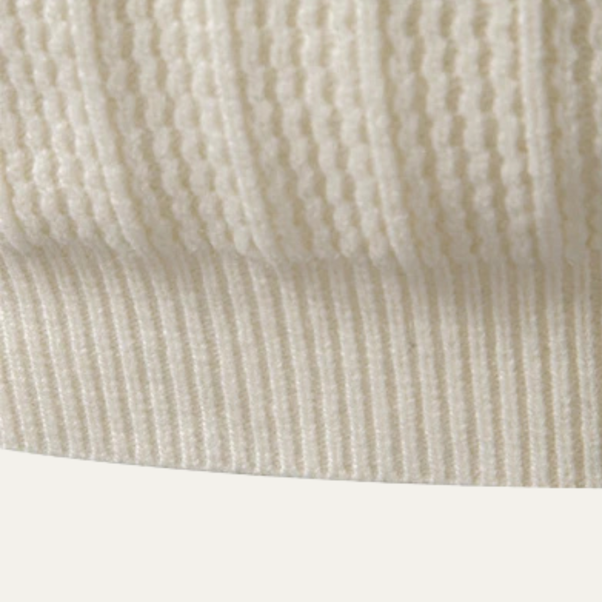 Soren | Men's Quarter Zip Sweater Cream Cable Knit Stand Collar