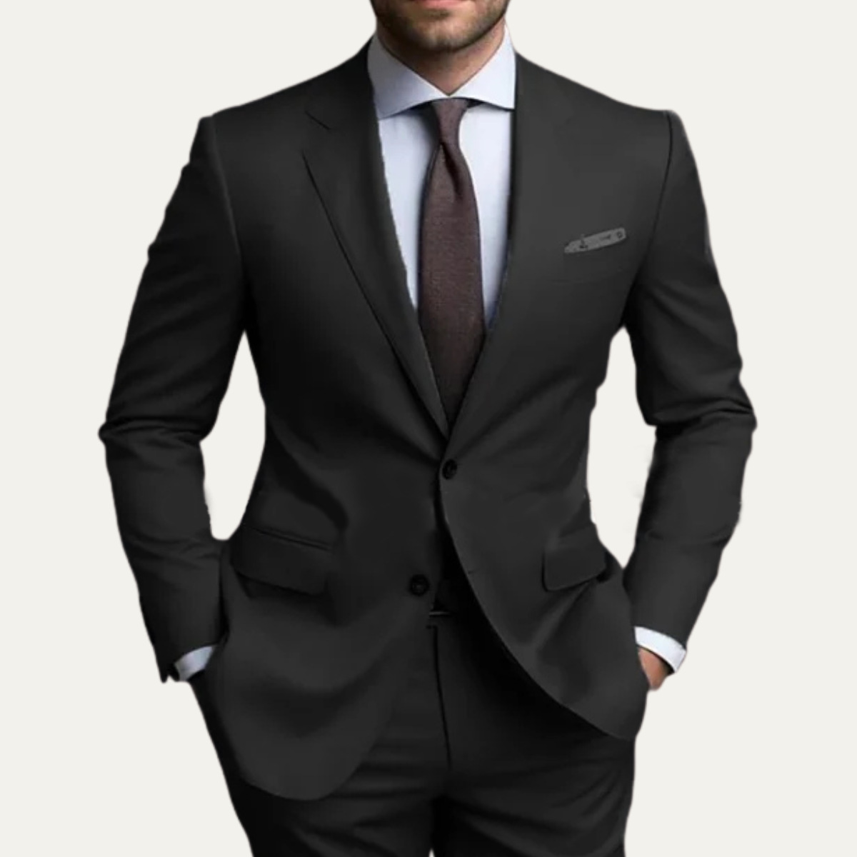 Jasper | Men's Slim Fit Suit Gray Two Piece Formal Blazer