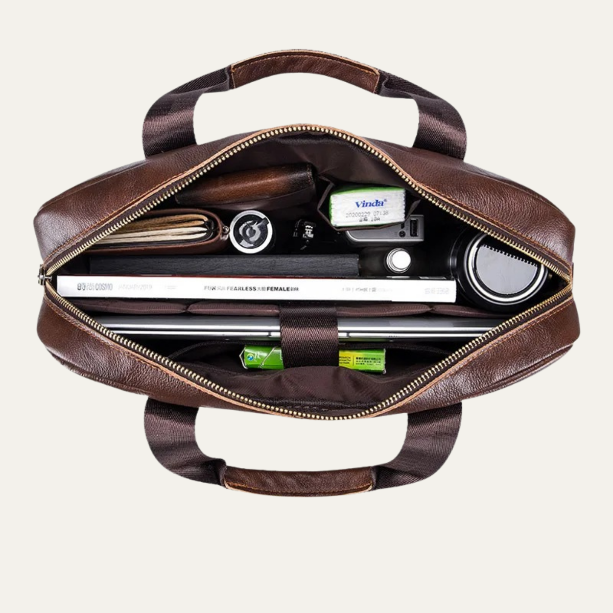 Dama Washington Bayonne men's leather messenger shoulder bag - view 7