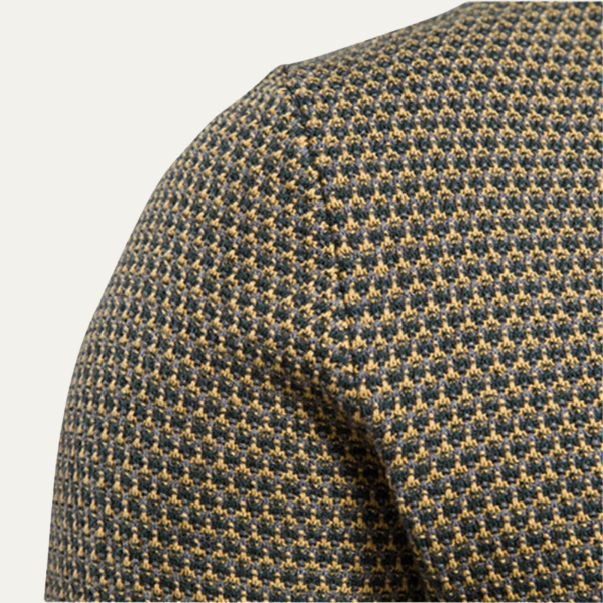 Voss | Men's Crew Neck Sweater Beige Knit Textured