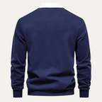Dama Washington Ash men's smart casual polo collar sweater navy white - view 7