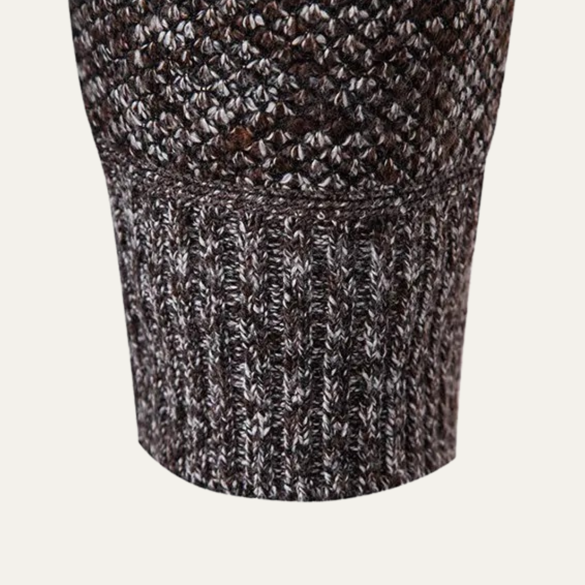 Hector | Men's Cable Knit Zip Up Sweater Charcoal Gray