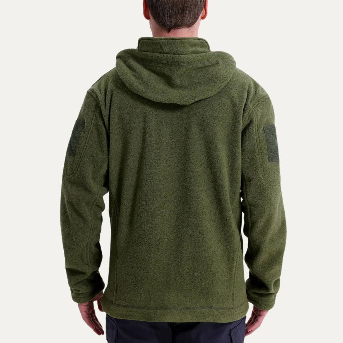 Axel | Men's Fleece Jacket Camel Hooded Tactical Multi Pocket