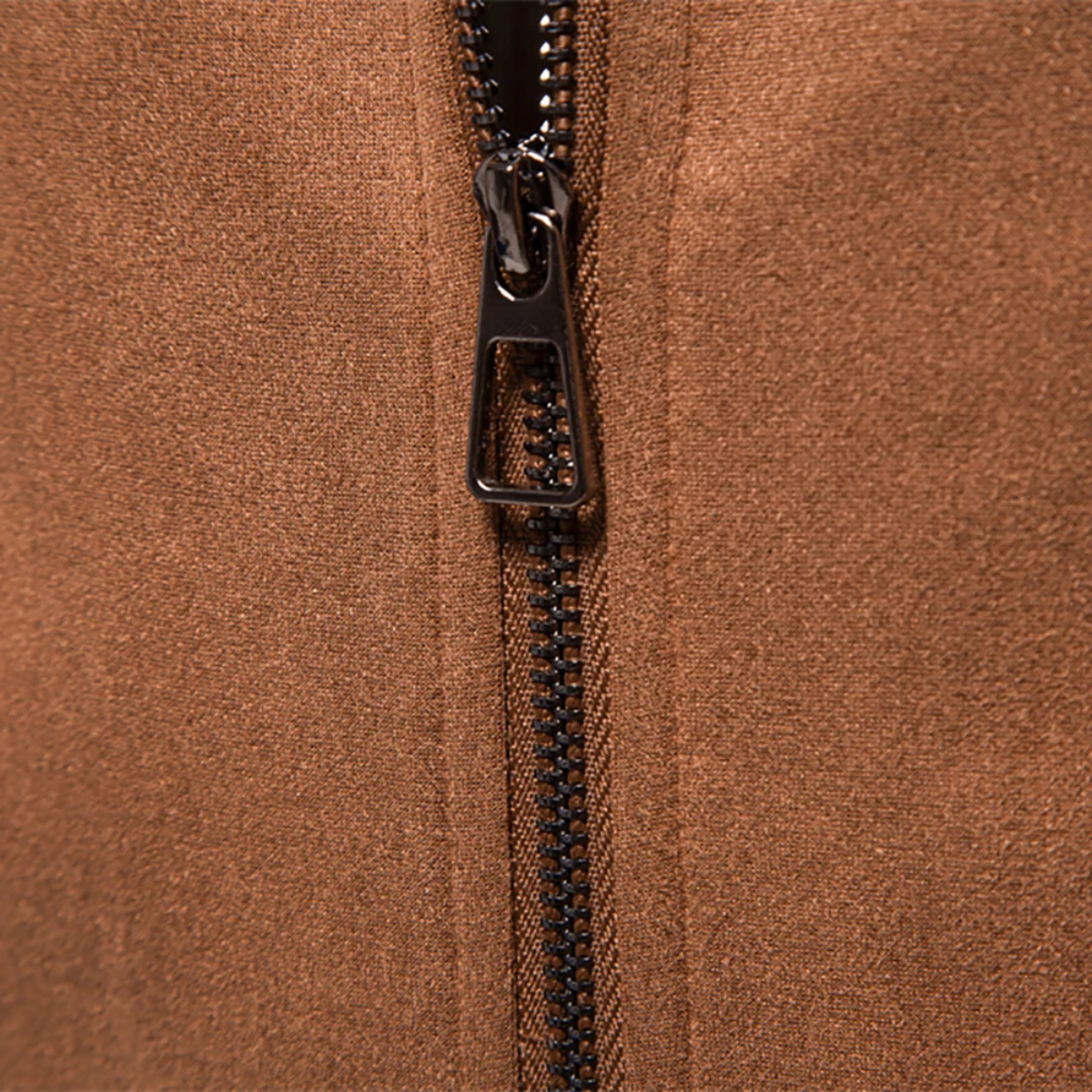 Voss | Men's Casual Zip Up Jacket Camel Wool Blend